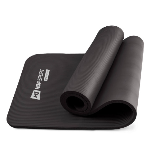 Мат для фитнеса  Hop-Sport HS-N015GM 1,5 см black с отверстиями - фото №3